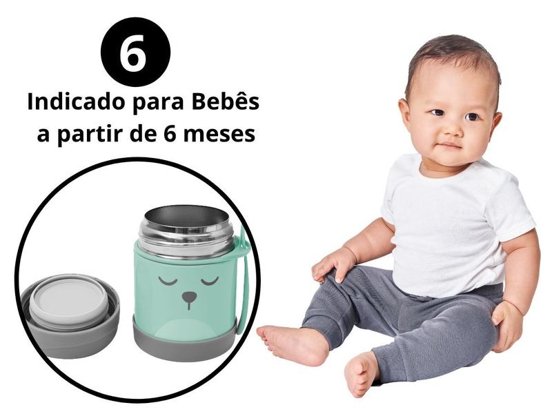 Imagem de Pote Térmico Infantil Buba Com Talher Potinho para Bebe Papinha Menina Menino