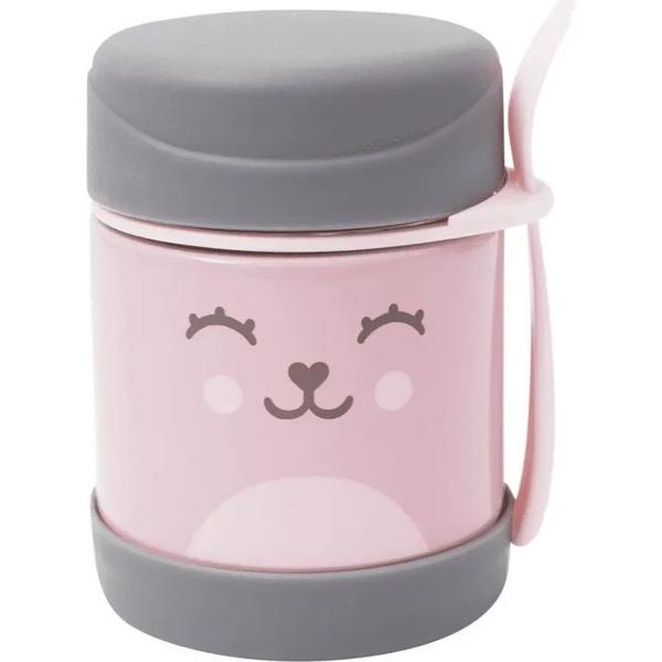 Imagem de Pote Térmico Infantil Com Talher 320ml Gumy Rosa Buba