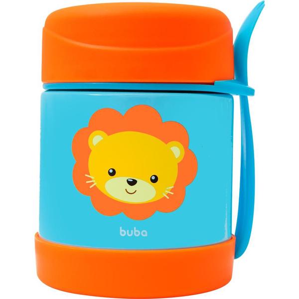 Imagem de Pote Térmico Infantil Lindo Buba Animal Fun 320ml Com Talher