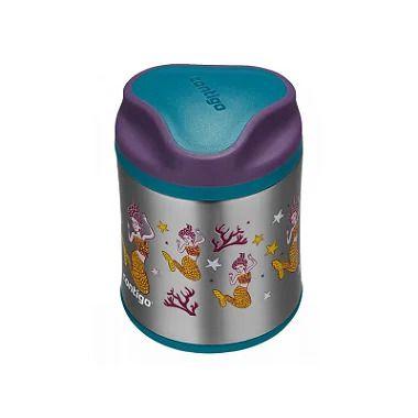 Imagem de Pote Térmico Infantil Multiuso 295 ml  Aço Inox Sereia Roxo CONTIGO