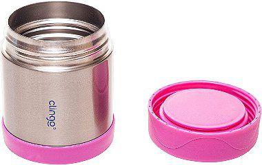 Pote Térmico Inox Rosa - Clingo Imagem de Pote Térmico Inox Rosa - Clingo