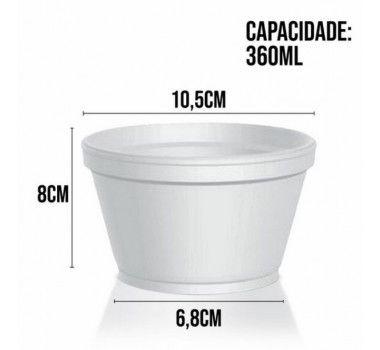 Imagem de Pote Térmico Isopor p/ bebidas sopas caldos 360ml -kit 300un