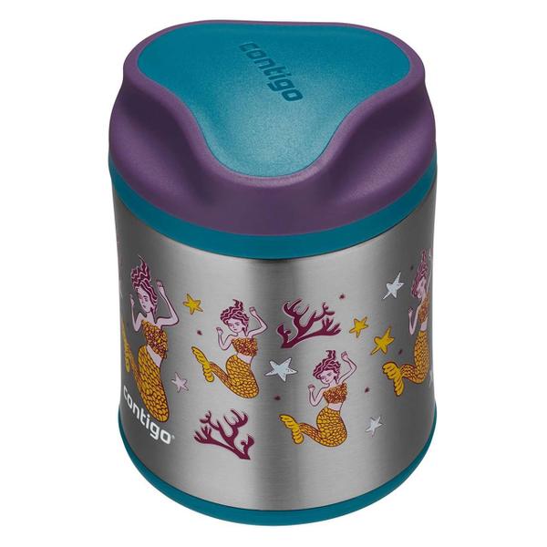 Imagem de Pote Térmico Kids Sereia Inox 295ml Roxo Contigo