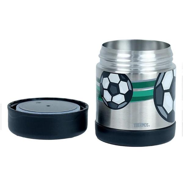 Imagem de Pote Térmico Thermos Futebol 290ml Aço Inox Cor Preto