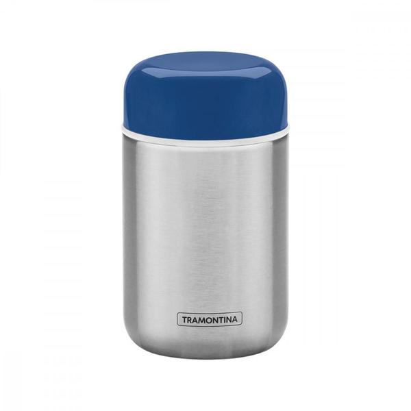 Imagem de Pote Térmico Tramontina Inox com Tampa Azul 8,8 cm 400 ml