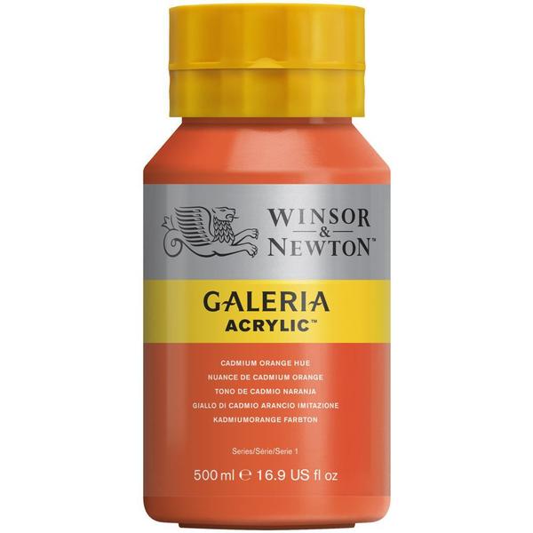 Imagem de Pote Tinta Acrílica Galeria 500ml Winsor & Newton Cadmium Orange Hue 090