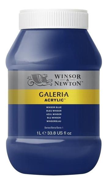 Imagem de Pote Tinta Acrílica Galeria Winsor & Newton 1 L Winsor Blue