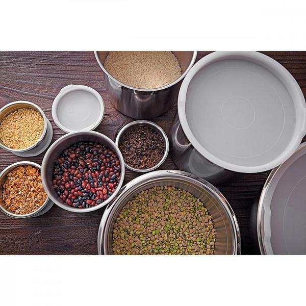 Pote Tramontina Cucina em Aço Inox para Mantimentos com Tampa Plástica 14 cm 2,3 L Imagem de Pote Tramontina Cucina em Aço Inox para Mantimentos com Tampa Plástica 14 cm 2,3 L