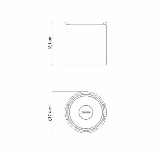 Imagem de Pote Tramontina Cucina em Aço Inox para Mantimentos com Tampa Plástica 16 cm 3,4 L