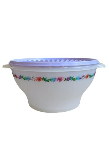 Imagem de Pote Vasilha para Servir/Conservar 4 Litros Branca e Lilás (Tigela Sensação) - Tupperware