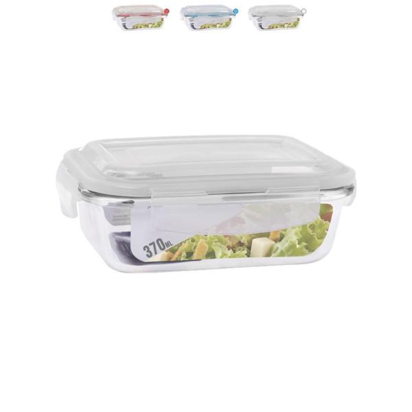 Pote Vidro 370ML Vai ao Forno e Microondas Retan c/Tampa - Quality House / Univendas Imagem de Pote Vidro 370ML Vai ao Forno e Microondas Retan c/Tampa