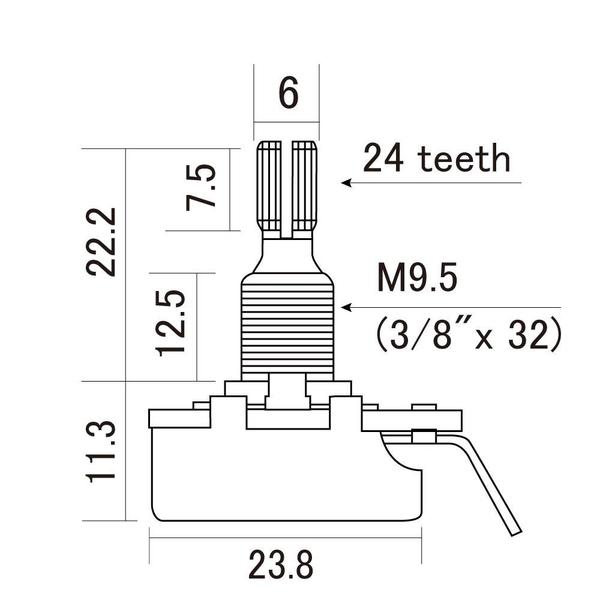 Imagem de Potenciômetro A250K Instrumentos/Equipamentos CTS-A250