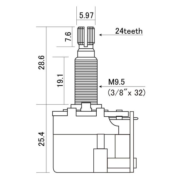 Imagem de Potenciômetro A500K Push-Pull DPDT Instrumentos CTS-A500-PPL