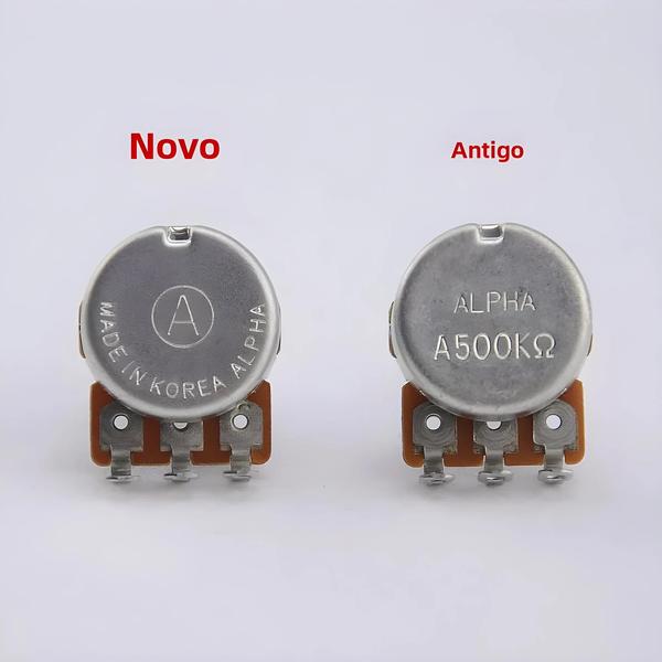 Potenciômetro de Eixo de Latão Alfa Coreano para Baixo Elétrico - 250k/500k Imagem de Potenciômetro de Eixo de Latão Alfa Coreano para Baixo Elétrico - 250k/500k