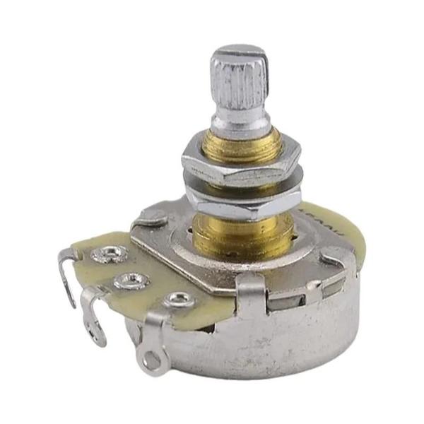 Potenciômetro de Eixo de Latão Alfa Coreano para Baixo Elétrico - 250k/500k Imagem de Potenciômetro de Eixo de Latão Alfa Coreano para Baixo Elétrico - 250k/500k