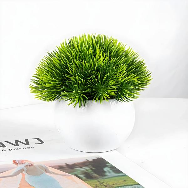 Imagem de Potenciômetro de planta verde artificial, Plástico, Decorativo, Home Decoração Criativa, 1Pc