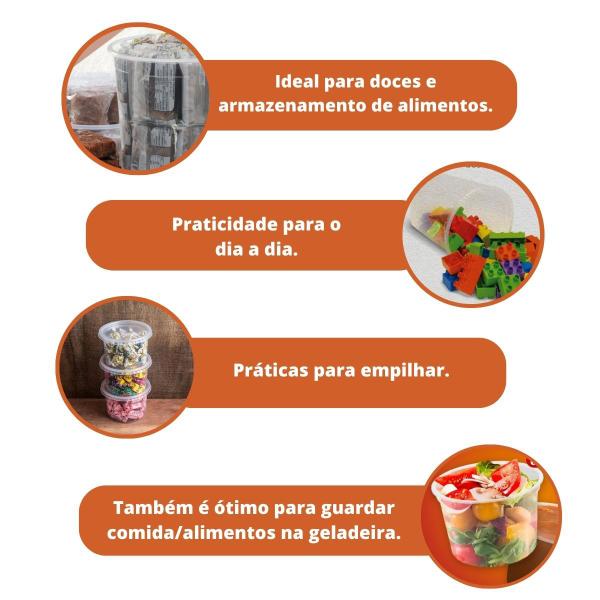 Imagem de Potes Descartáveis Redondo Freezer Microondas 1500ml - 72un