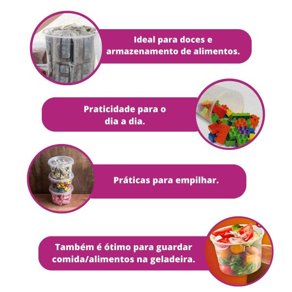 Imagem de Potes Descartáveis Redondo Freezer Microondas 1800ml - 72un