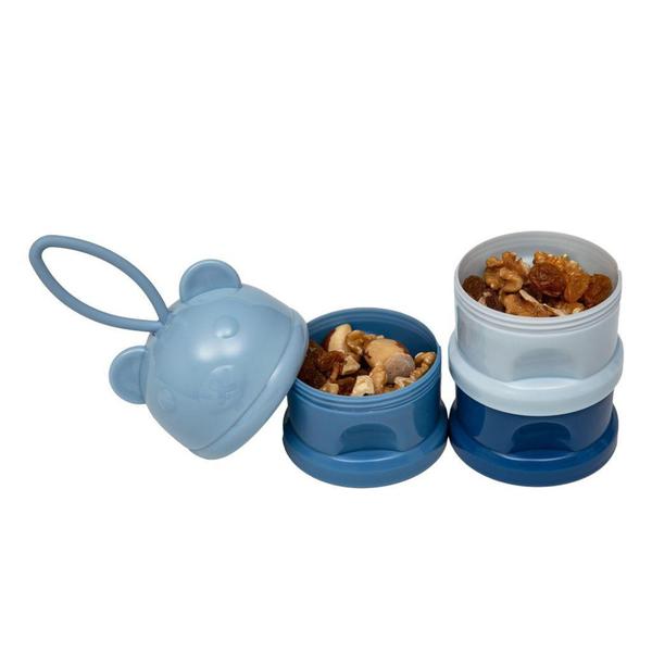 Potes Empilhaveis Para Snack E Leite Em Pó 3 Em 1 Ursinho Azul 16235 - Buba Imagem de Potes Empilhaveis Para Snack E Leite Em Pó 3 Em 1 Ursinho Azul 16235 - Buba