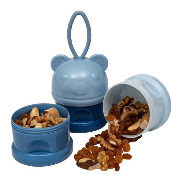 Potes Empilhaveis Para Snack E Leite Em Pó 3 Em 1 Ursinho Azul 16235 - Buba Imagem de Potes Empilhaveis Para Snack E Leite Em Pó 3 Em 1 Ursinho Azul 16235 - Buba