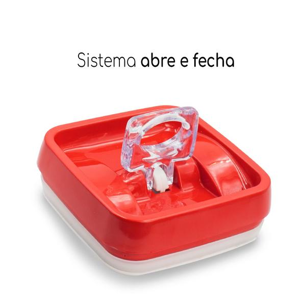 Imagem de Potes Herméticos Acrílico Kit Porta Mantimentos Jogo 4 Uni.