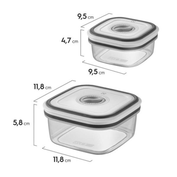 Imagem de Potes Herméticos Electrolux de Plástico Cinza Retangular com 8 Unidades