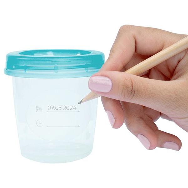 Potes Para Leite Materno 180ml 6 Unidades Com Medidas Buba Imagem de Potes Para Leite Materno 180ml 6 Unidades Com Medidas Buba