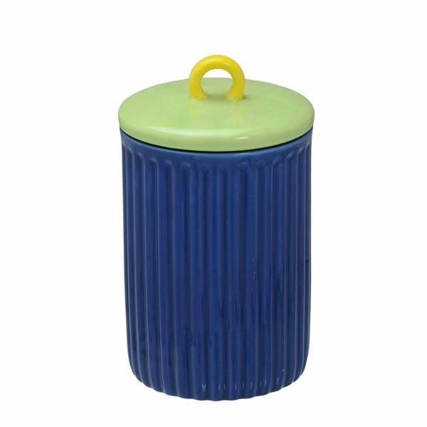 Imagem de Potiche decorativo em ceramica nas cores azul e verde 19cm