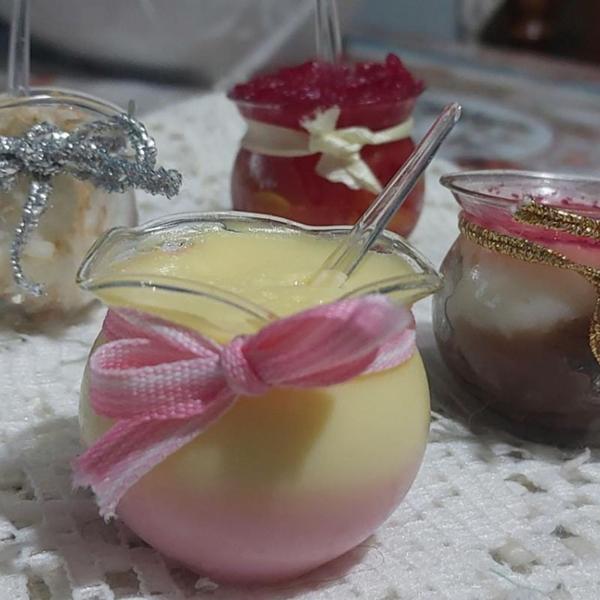 Potinho de vidro para doce de colher (kit com 30 unidades/25 a 30 ml) - valeriaartesanatoemvidro Imagem de Potinho de vidro para doce de colher (kit com 30 unidades/25 a 30 ml)