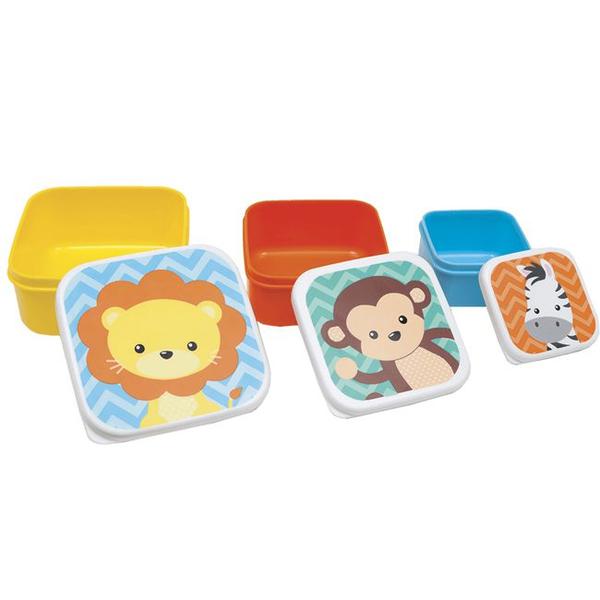 Imagem de Potinho Infantil Lanche Conjunto Com 3 Potes Original Buba