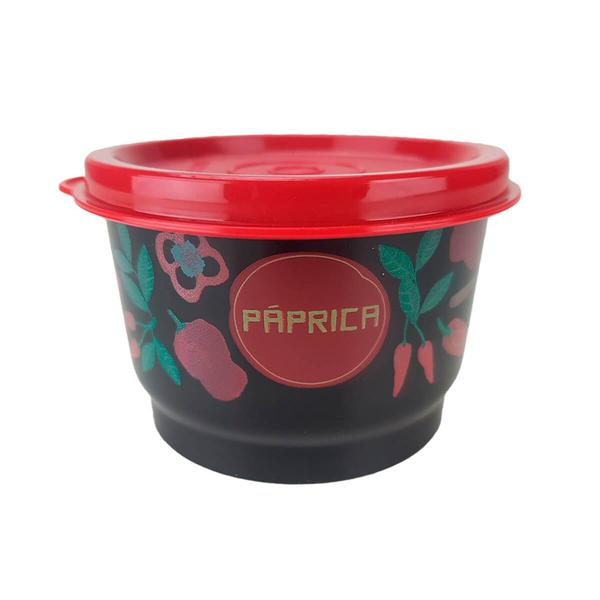 Imagem de Potinhos de temperos páprica floral da tupperware