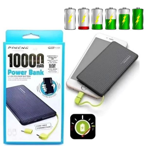 Imagem de Power Bank 10.000mAh Carregador Rápido Para Todos