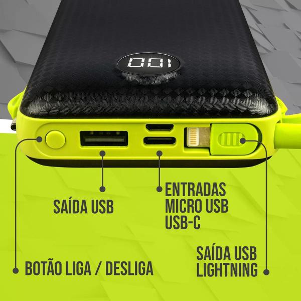 Imagem de Power Bank 20.000mah Carregador Rápido Com Display Portátil