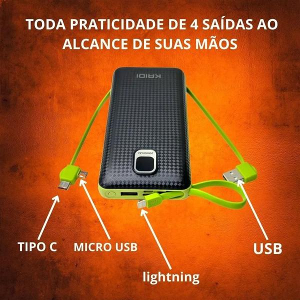 Imagem de Power Bank 20000mah Carregador Portátil Kaidi Knc-8882