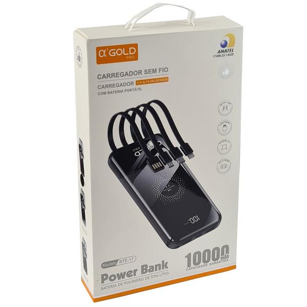 Imagem de Power Bank 4 em 1 10.000 mAh  a'Gold BTE-17