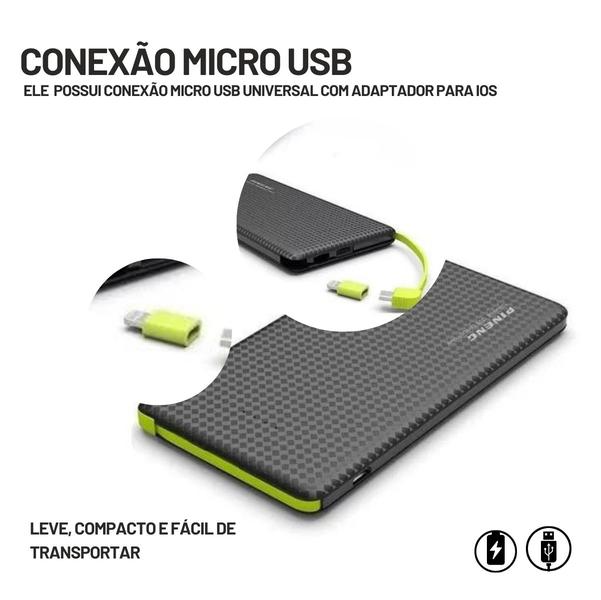 Imagem de Power Bank 5000mAh 18.5W para Carga Rápida Original Portátil Turbo Alta Capacidade