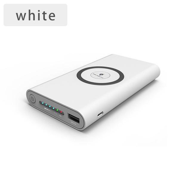 Imagem de Power Bank Branco Carregamento Por indução Carregador 30000Mah