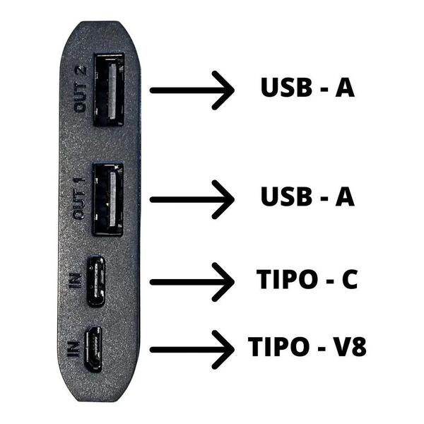 Imagem de Power bank carregador portátil 5000 10000  20000mAH H'Maston  bateria externa