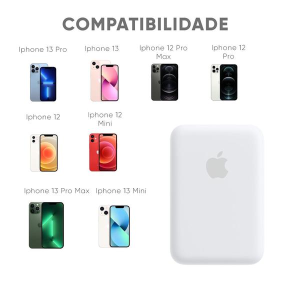 Imagem de Power Bank Magnético Indução Bateria Compatível Iphone 12 13 14 e 15