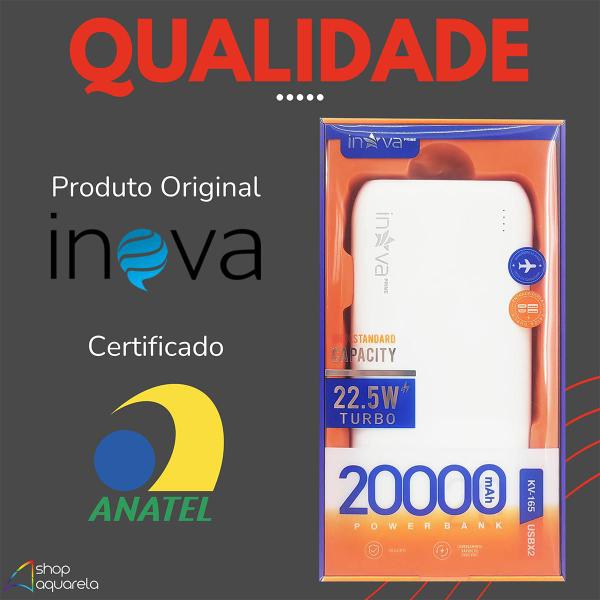 Imagem de Power Bank Tipo C 20000mAh Turbo 22,5W Carregamento Rápido 