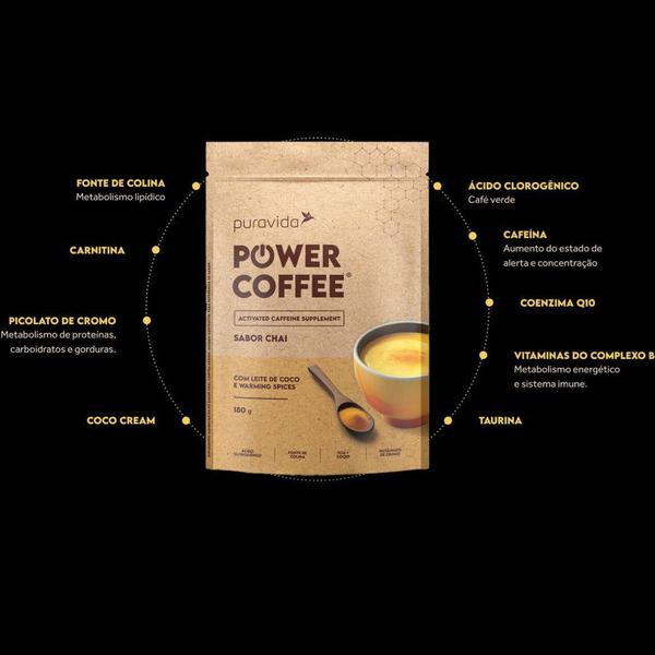 Imagem de Power Coffee Sabor Chai - Puravida 180g