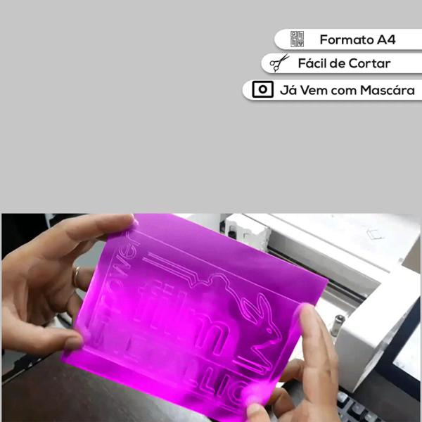 Power Film Metallic Rosa A4 - 10 Folhas Imagem de Power Film Metallic Rosa A4 - 10 Folhas