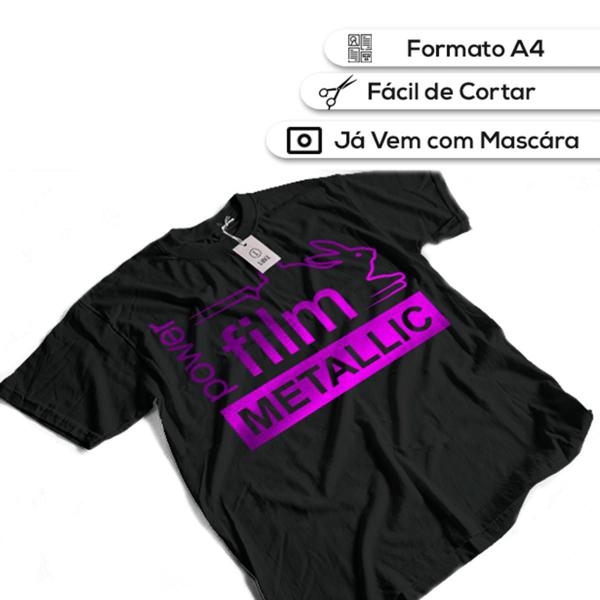 Power Film Metallic Rosa A4 - 10 Folhas Imagem de Power Film Metallic Rosa A4 - 10 Folhas