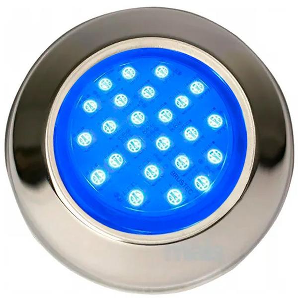 Imagem de Power Led 5w Smd Aço Inox Azul Brustec