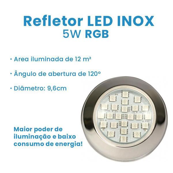 Imagem de Power Led 5W Smd Aço Inox Rgb Brustec