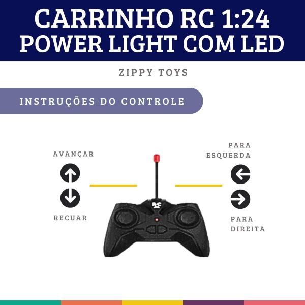 Imagem de Power Light 7 Verde Carro 1:24 Controle Remoto Zippy Toys