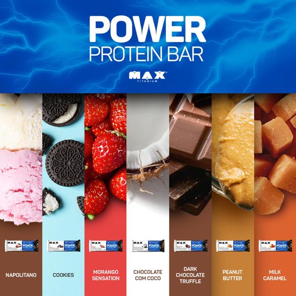 Imagem de Power Protein  Bar( Caixa 8 Unidades de 90g ) - Max Titanium