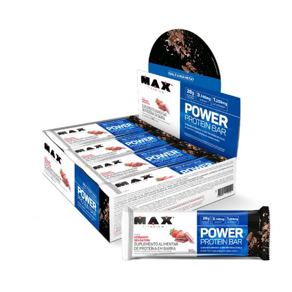 Imagem de Power Protein  Bar( Caixa 8 Unidades de 90g ) - Max Titanium