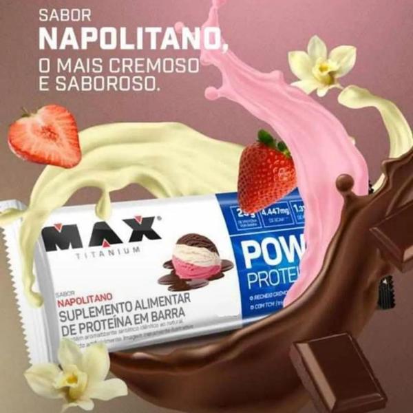 Imagem de Power Protein  Bar( Caixa 8 Unidades de 90g ) - Max Titanium