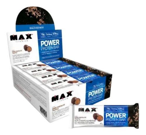 Imagem de Power Protein Bar (Caixa c/ 12un de 41g) Max Titanium